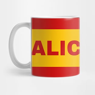 Alicante City in Spanish Flag Colors Mug